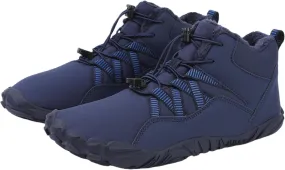 Barefoot Hiking Shoes Women Men Winter Warm Wide Toe Box Snow Boots Minimalist Zero Drop Outdoor Shoe Non Slip Soft Sole Sneakers Comfort Outdoor Ankle Booties Five Finger Sneakers Hike Walking Shoes