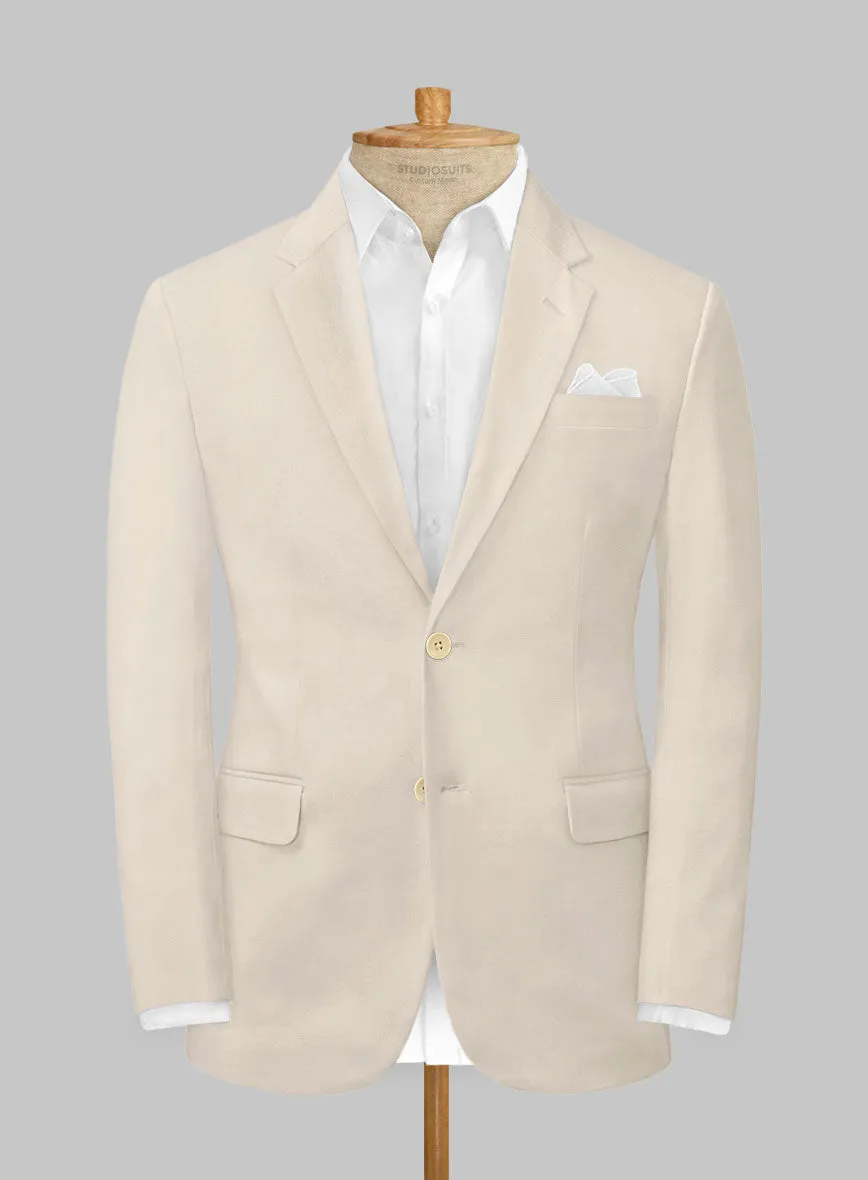 Beige Stretch Chino Jacket