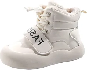 Chunky Sole Fashion Snow Booties For Kids Boys Girls Childrens Cotton Fuzzy Shoes Outdoor Comfy Warm Black Light Boots Chunky Sole Fashion Snow Booties For Kids Boys Girls Childrens Cotton Fuzzy Shoes Outdoor Comfy Warm Black Light Boots