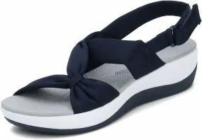 Comfortable Wedge Sandals for Women Novelty Casual Soft Straps Hook and Loop Open Toe Platform Sandals Summer Lightweight Breathable Outdoor Shoes