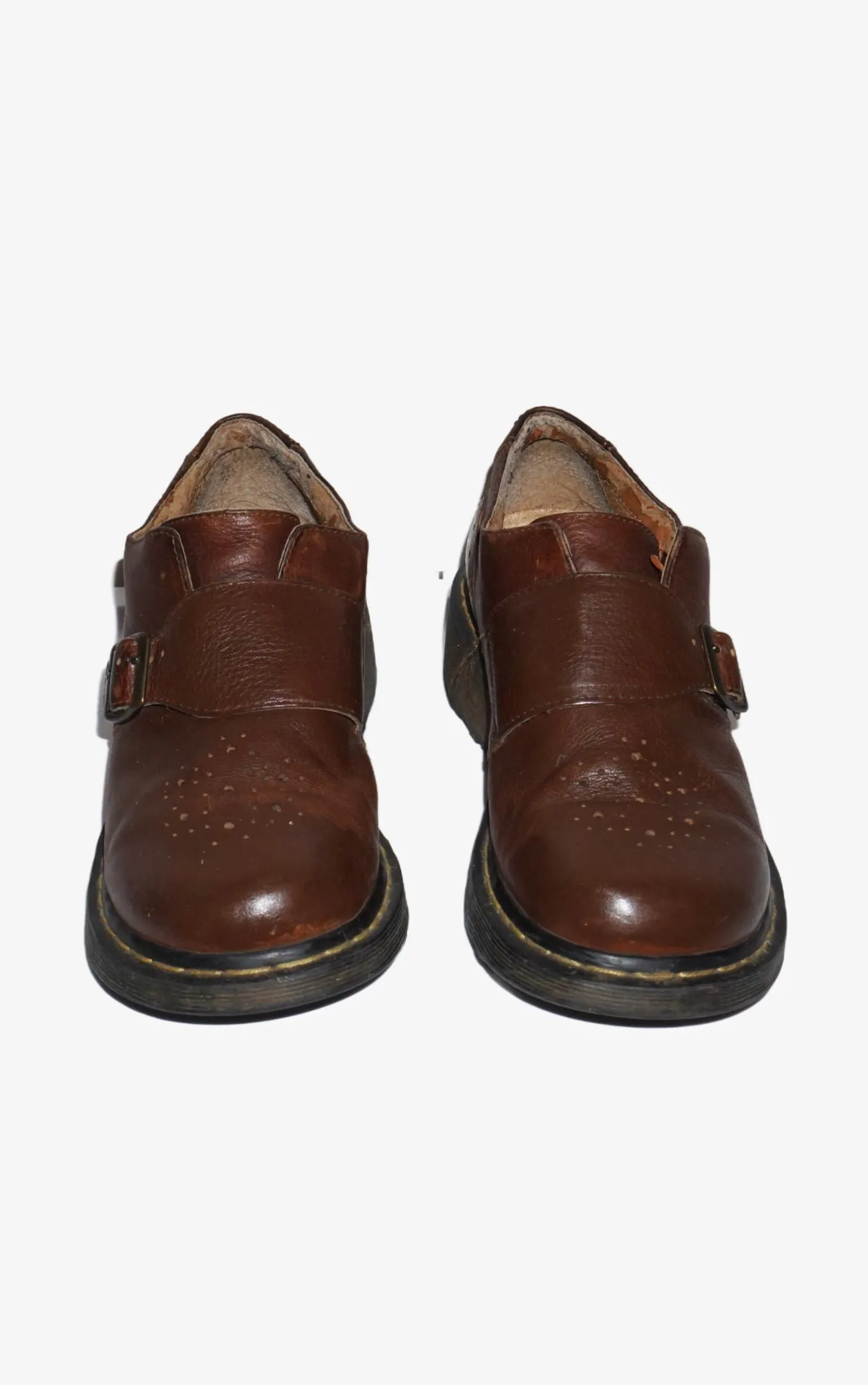 DR.MARTENS Vintage Monk Strap Buckle Chunky Boots