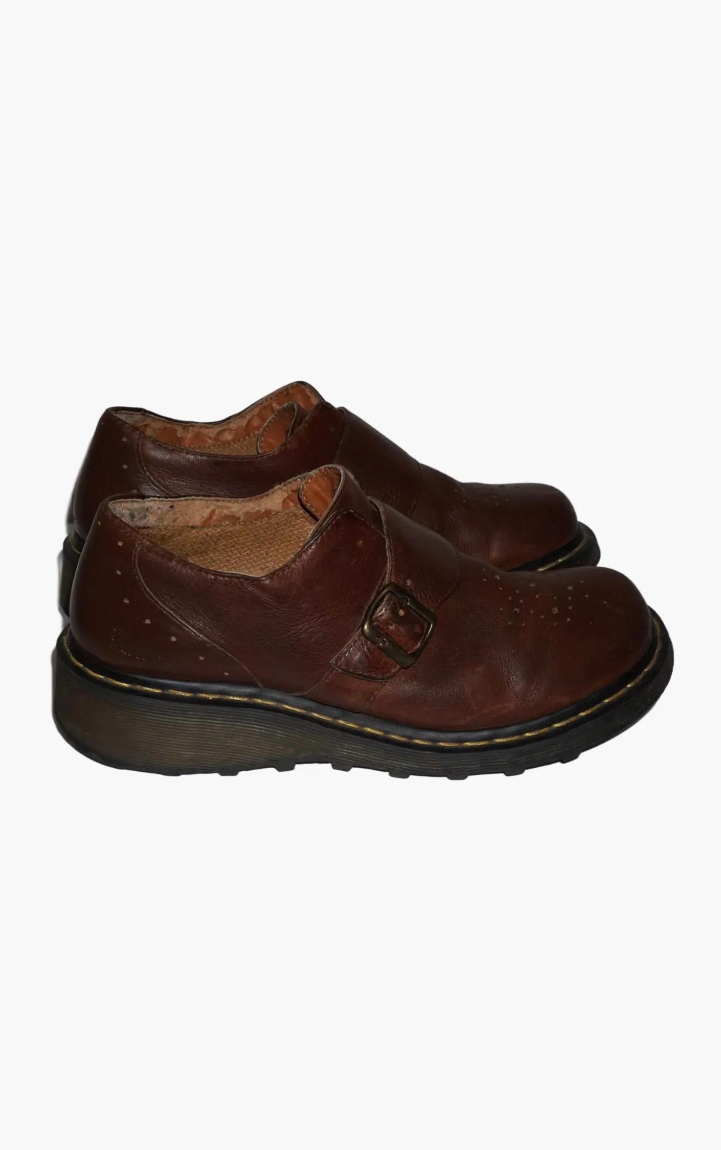 DR.MARTENS Vintage Monk Strap Buckle Chunky Boots