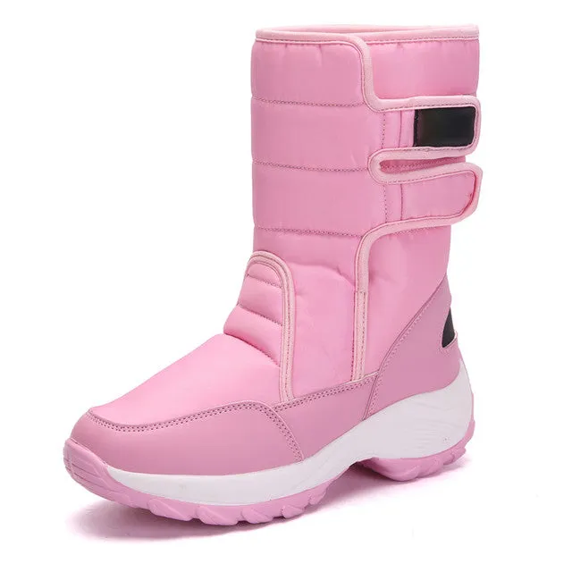 Dyavor Women Fur Waterproof Orthopedic Snow Boots