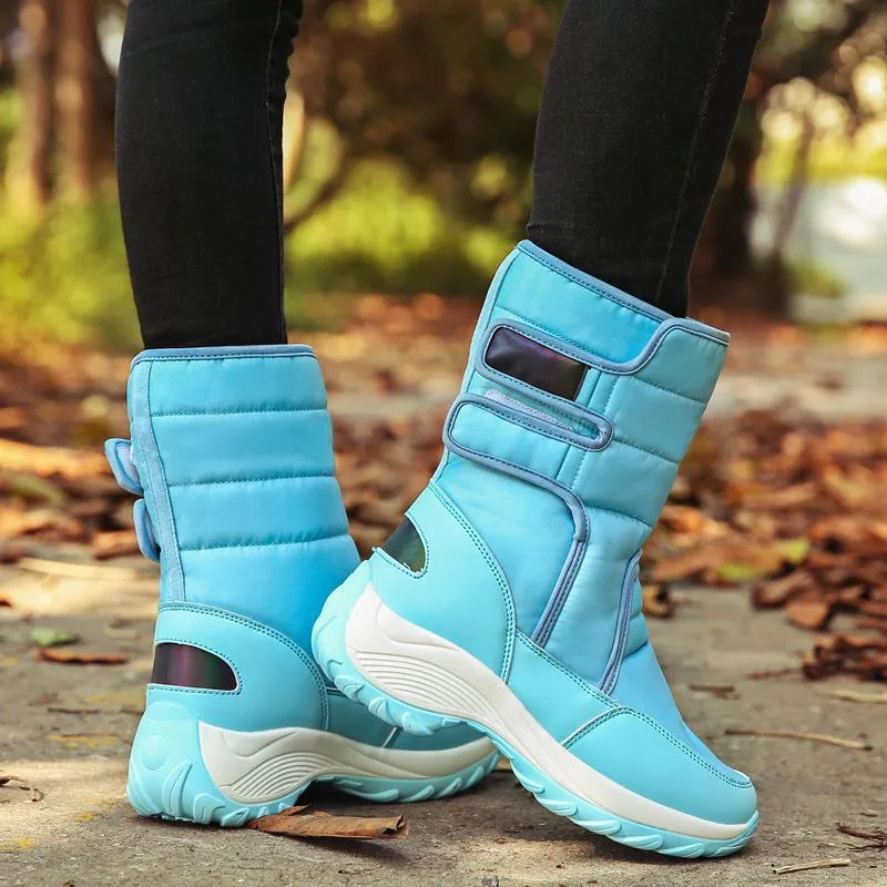 Dyavor Women Fur Waterproof Orthopedic Snow Boots