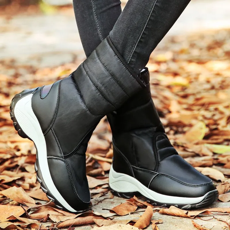 Dyavor Women Fur Waterproof Orthopedic Snow Boots