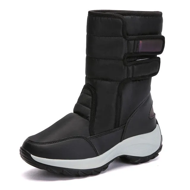 Dyavor Women Fur Waterproof Orthopedic Snow Boots