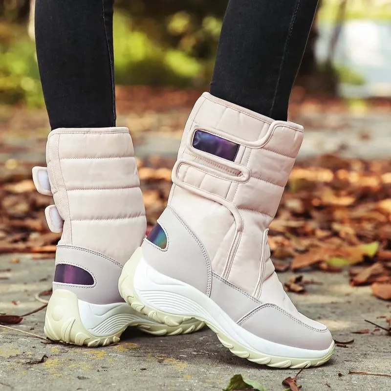 Dyavor Women Fur Waterproof Orthopedic Snow Boots