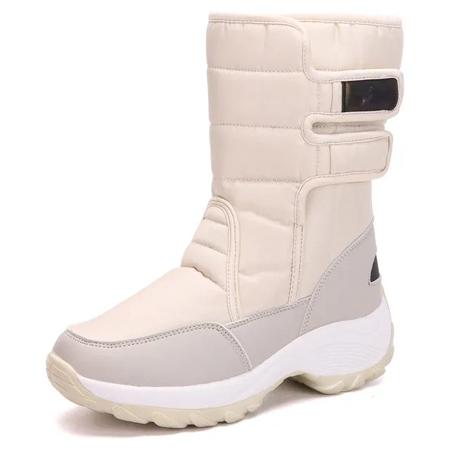 Dyavor Women Fur Waterproof Orthopedic Snow Boots