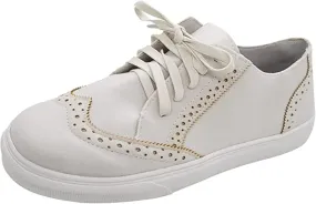 Lausiuoe Shoes for Women Sneakers Slip On Fashion Canvas Shoes Round Toe Non-Slip Casual Comfortable Walking Flat Loafers