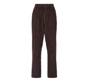 MARTINE ROSE - TAILORED RELAXED FIT TROUSER in BROWN GOLD
