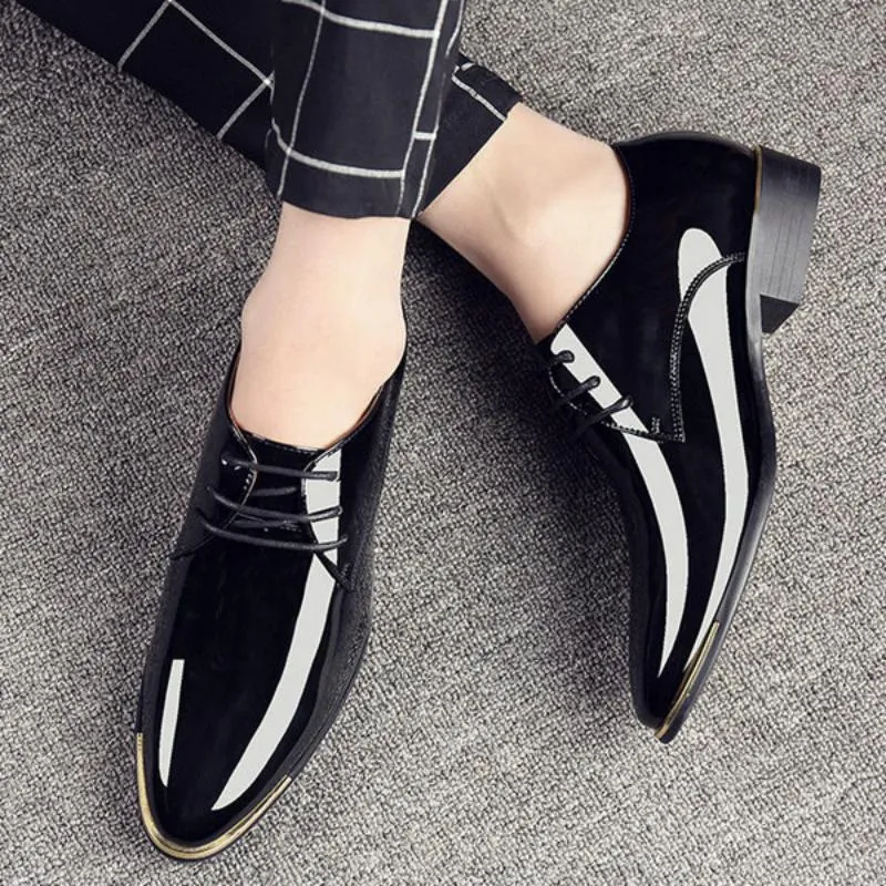 Men's Leather Oxfords With Pointed Toe | Plus Size