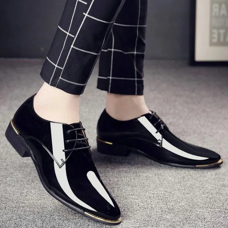Men's Leather Oxfords With Pointed Toe | Plus Size