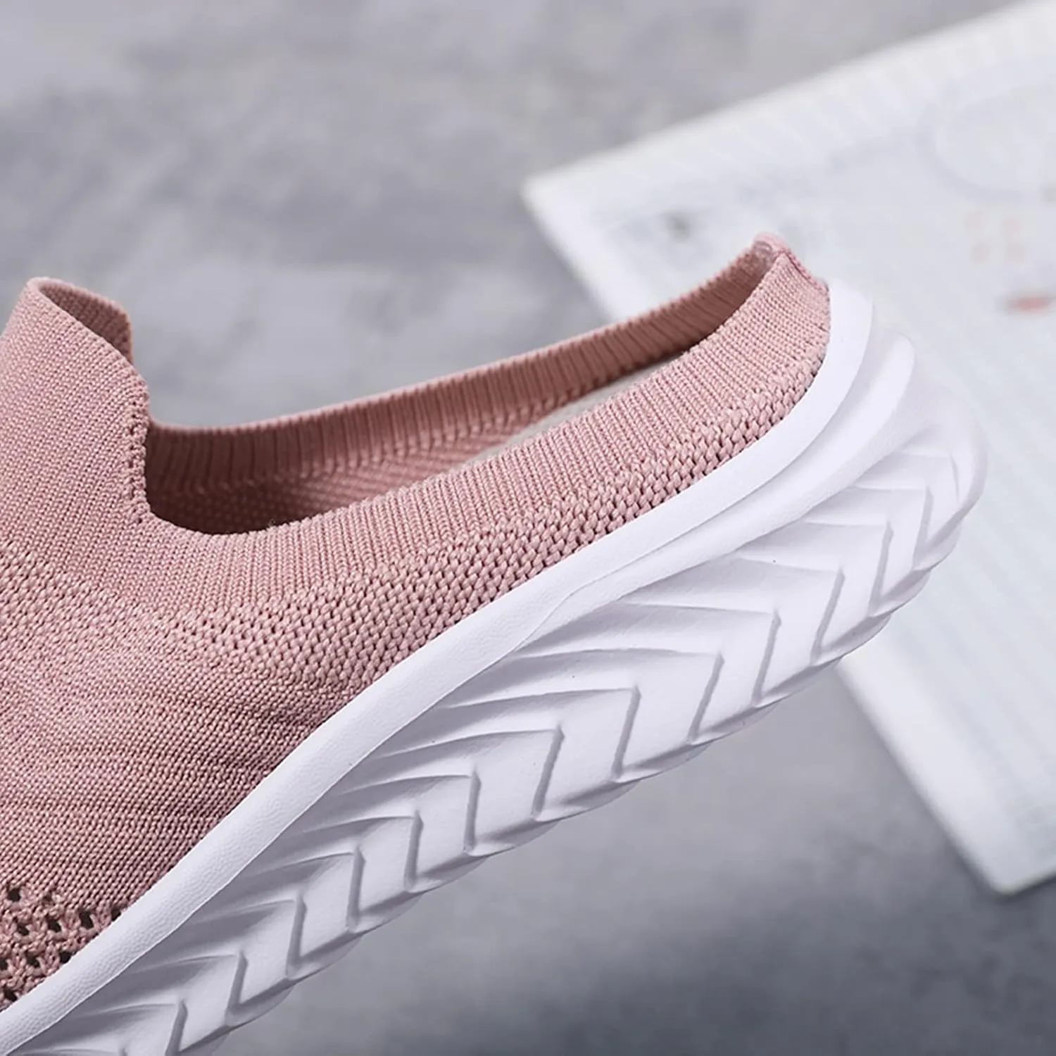 Men's Mesh Sneakers Womens Slip On Sneakers with Arch Support Shoes for Women Round Toe Slip On Casual Women Loafers Womens White Sneakers Wide Width