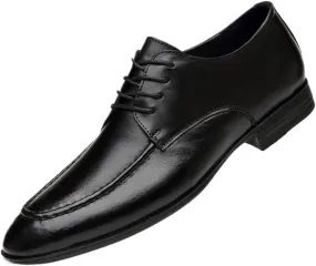 Mens Vintage Leather Oxford Dress Shoes Lace Up Wedding Business Office Comfortable Slip Resistant
