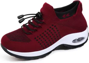 STUNAHOME Orthopedic Sneakers Breathable Women Walking Shoes Slip on Trainers Women's Comfortable Casual Ladies Athletic Shoe Thick Bottom