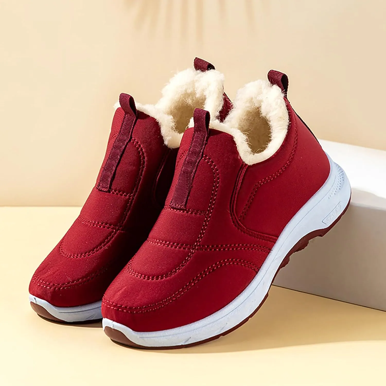 Winter Boots for Women Plush Ankle Boots Waterproof Boots Lightweight Comfortable Stylish Ladies Shoes