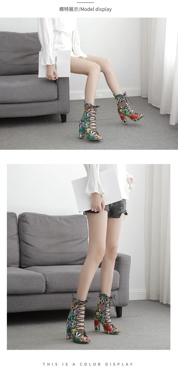 Women Fashion High Heels 10cm Heels Platform Sandals Party Shoes