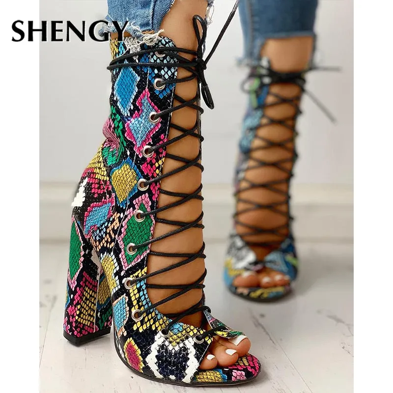 Women Fashion High Heels 10cm Heels Platform Sandals Party Shoes