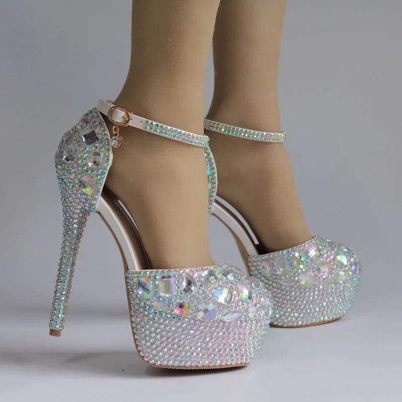 Wonen Pumps Fashion Office Shoes Waterproof platform Hollow Round Toe Thin Heels 14CM High Heels Shoes Women&#39;s Wedding Shoes